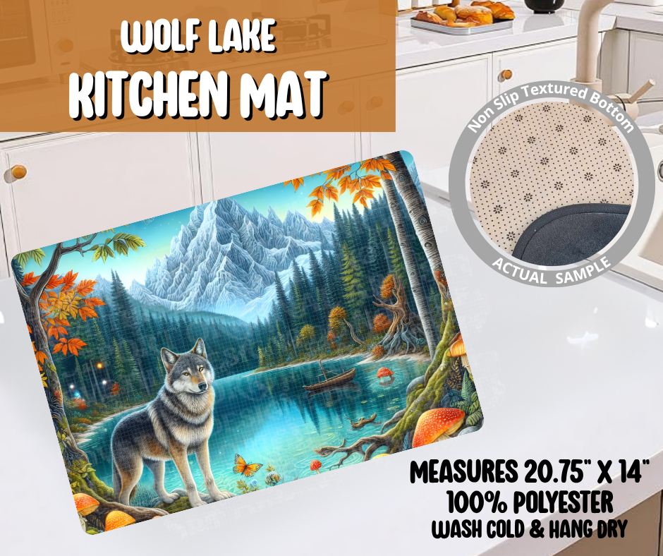 Preorder! Closes 6/8. ETA Sept. Wolf Lake Kitchen Mat