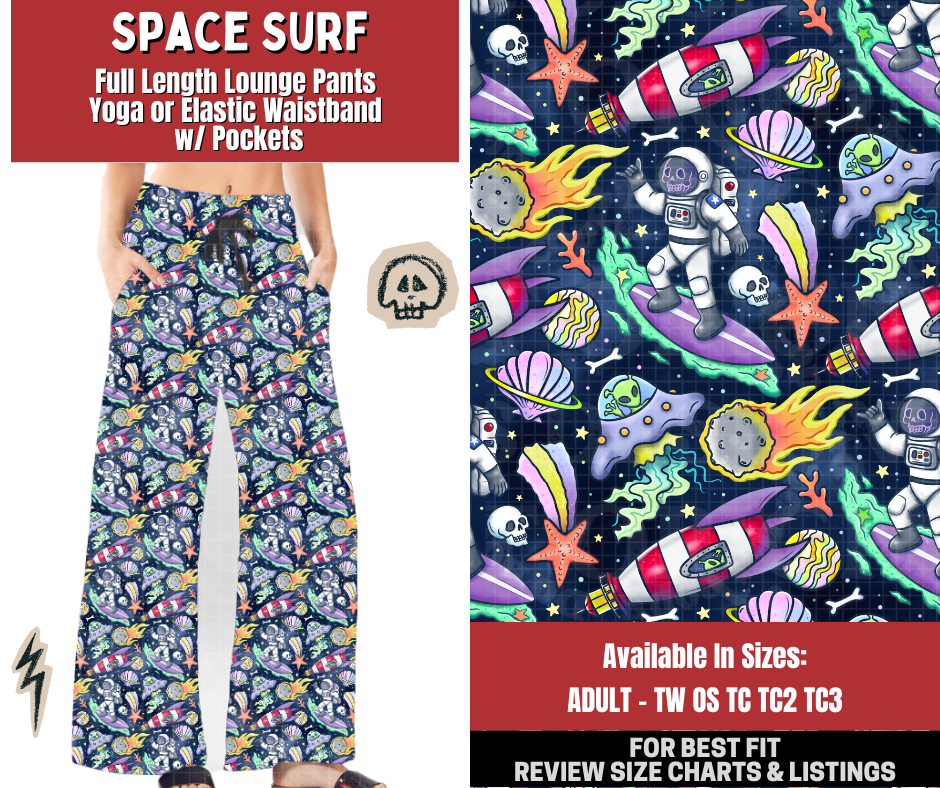 Preorder! Closes 12/22. ETA March. Space Surf Full Length Lounge Pants