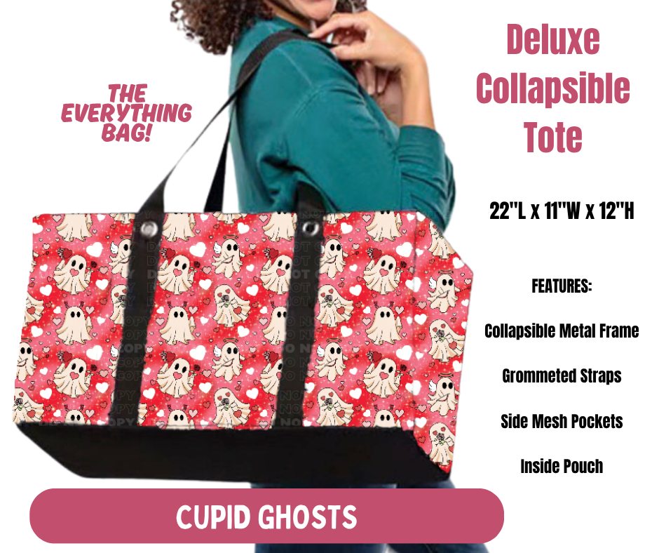 Preorder! Closes 10/8. ETA Jan. Cupid Ghosts Collapsible Tote