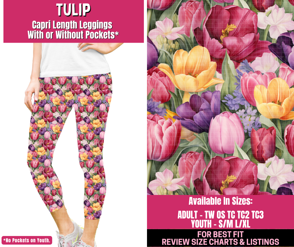 Preorder! Closes 12/31. ETA March. Tulip Full Length Capri Length Leggings w/wo Pockets