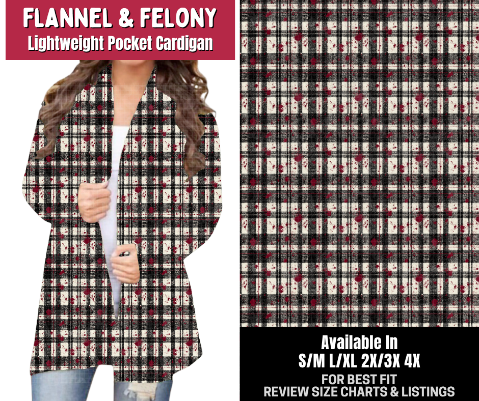 Preorder! Closes 10/14. ETA Jan. Flannel & Felony Pocket Cardigan