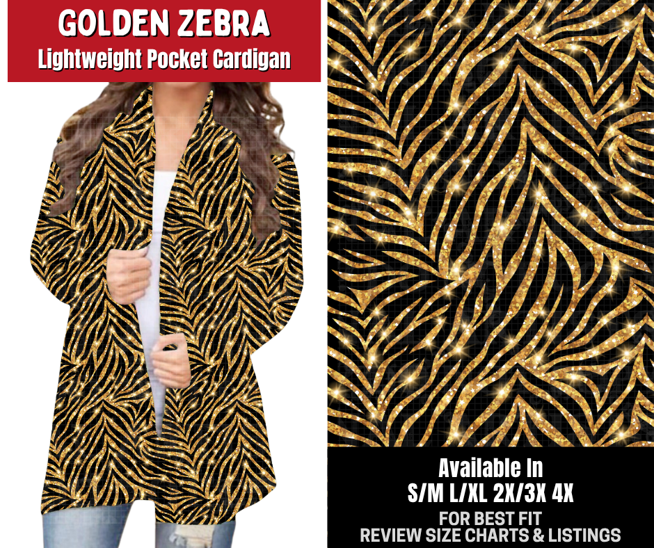 Preorder! Closes 10/26. ETA Jan. Golden Zebra Pocket Cardigan