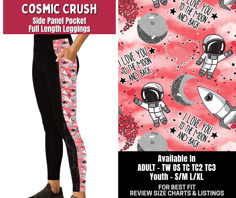 Preorder! Closes 10/14. ETA Jan. Cosmic Crush Side Panel Pocket Full Length Leggings
