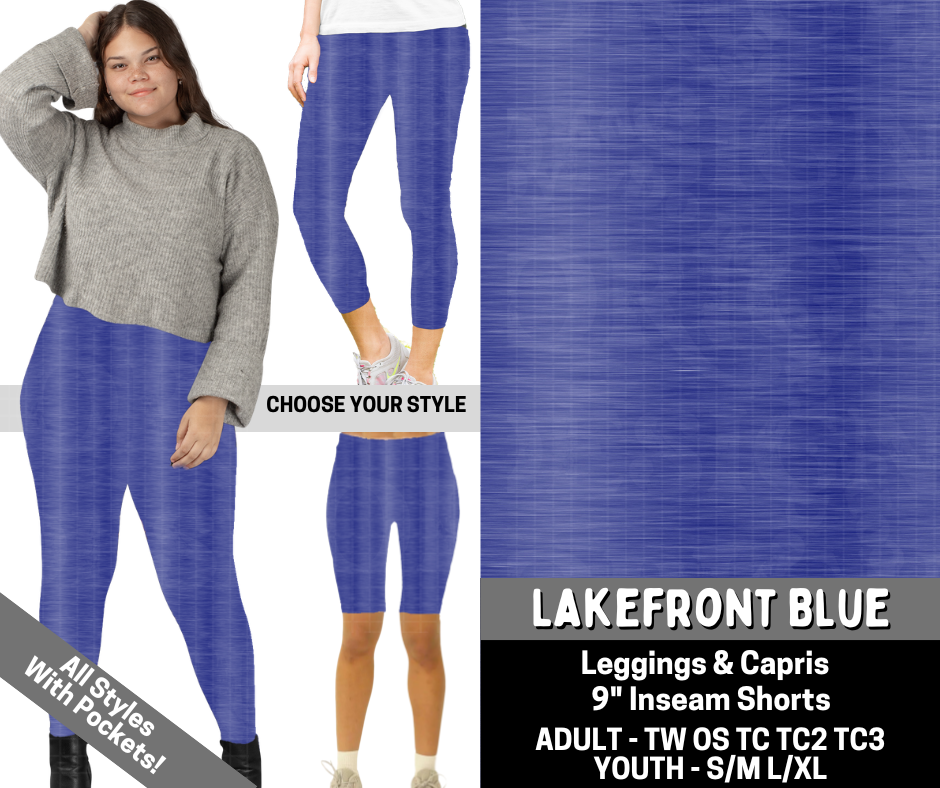 Preorder! Closes 6/15. ETA Sept. Lakefront Blue Combo Legging Lengths