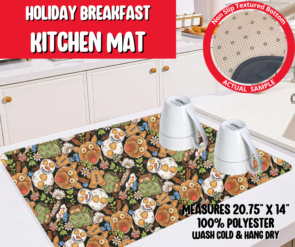 Preorder! Closes 8/20. ETA Nov. Holiday Breakfast Kitchen Mat