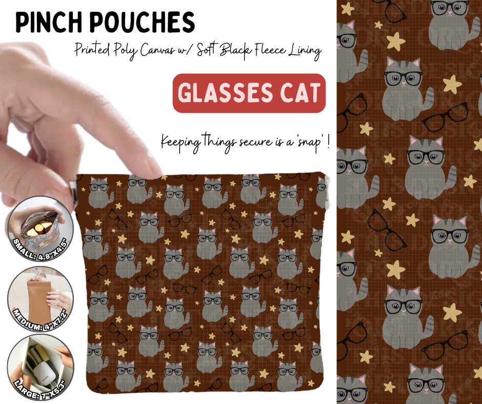 Preorder! Closes 8/19. ETA Nov. Glasses Cat in 3 Sizes