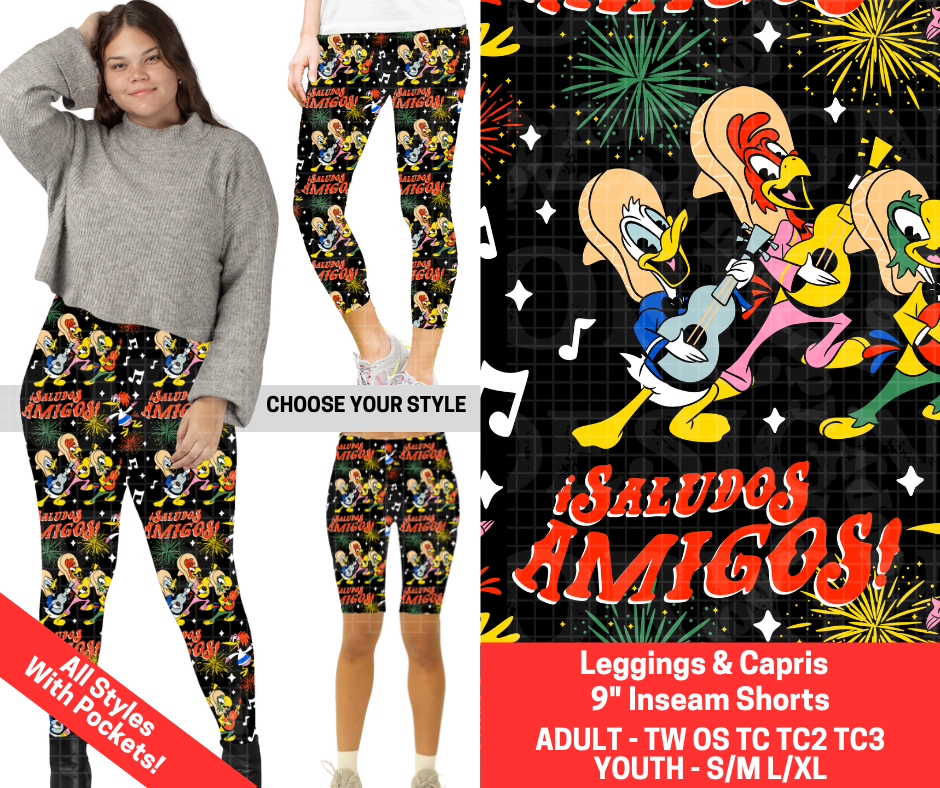 Preorder! Closes 2/12. ETA May. Amigos Combo Legging Lengths