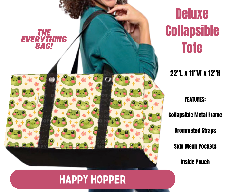 Preorder! Closes 10/8. ETA Jan. Happy Hopper Collapsible Tote