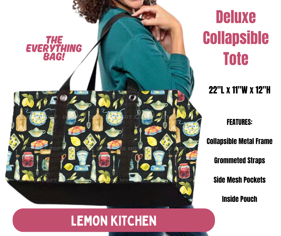 Preorder! Closes 10/8. ETA Jan. Lemon Kitchen Collapsible Tote