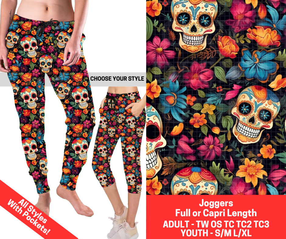 Preorder! Closes 2/12. ETA May. Calavera Floral Combo Jogger Lengths