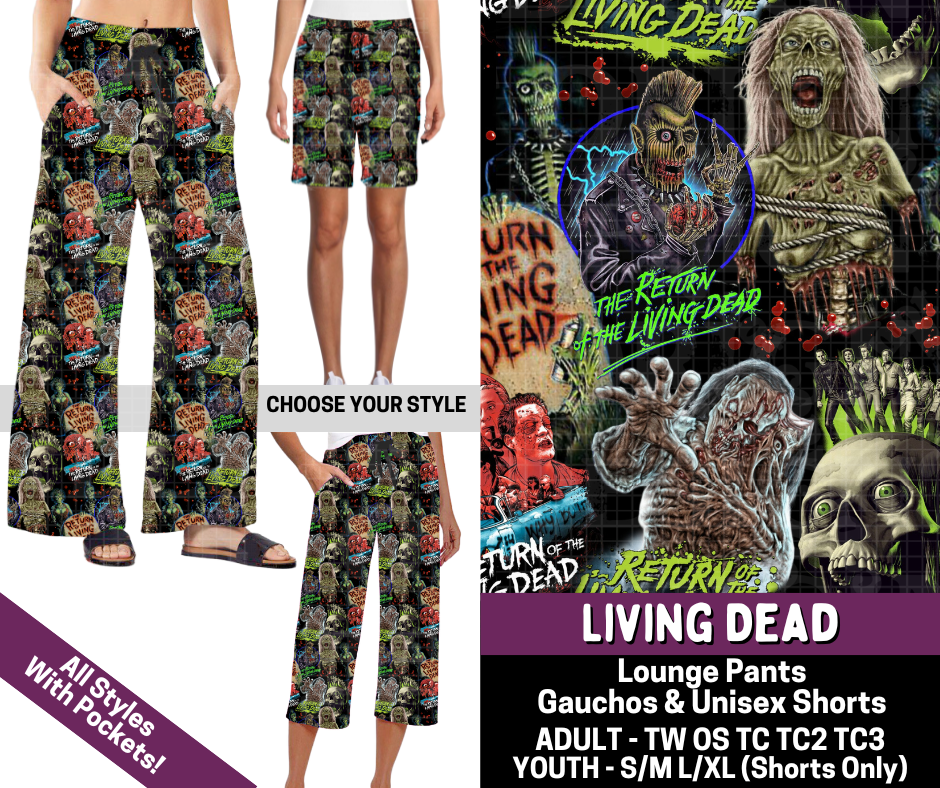 Preorder! Closes 7/9. ETA Oct. Living Dead Combo Lounge Lengths