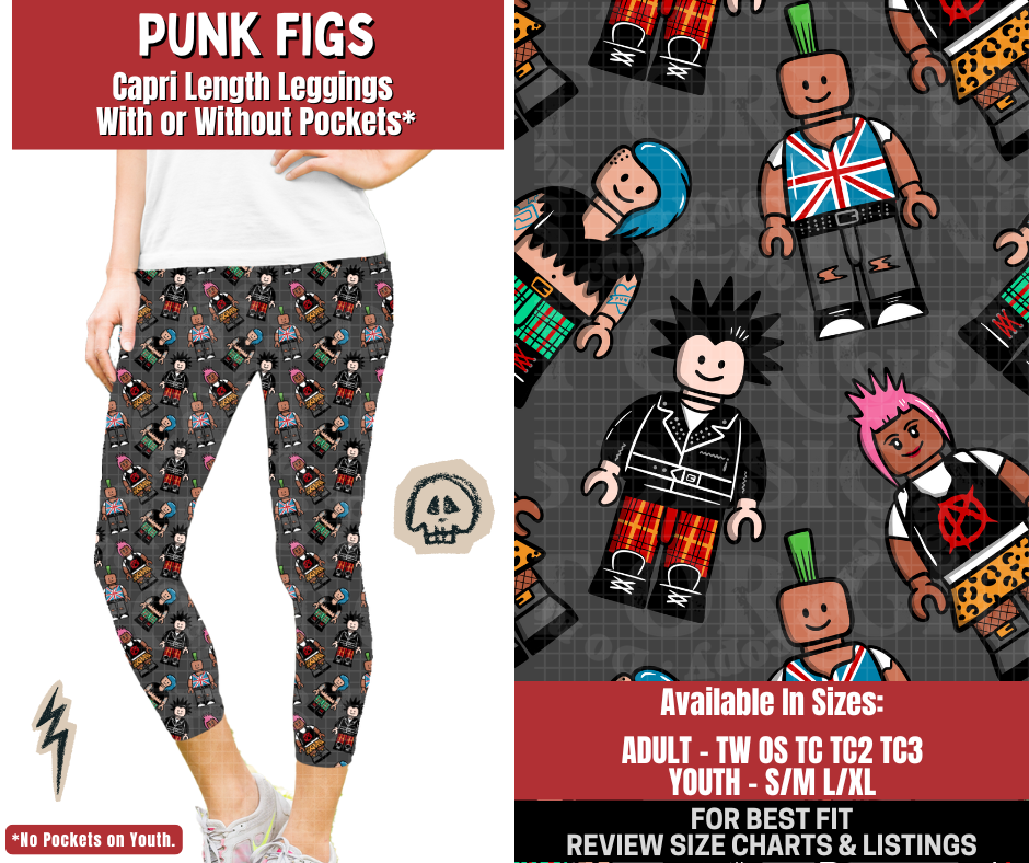 Preorder! Closes 12/22. ETA March. Punk Figs Capri Length Leggings w/wo Pockets