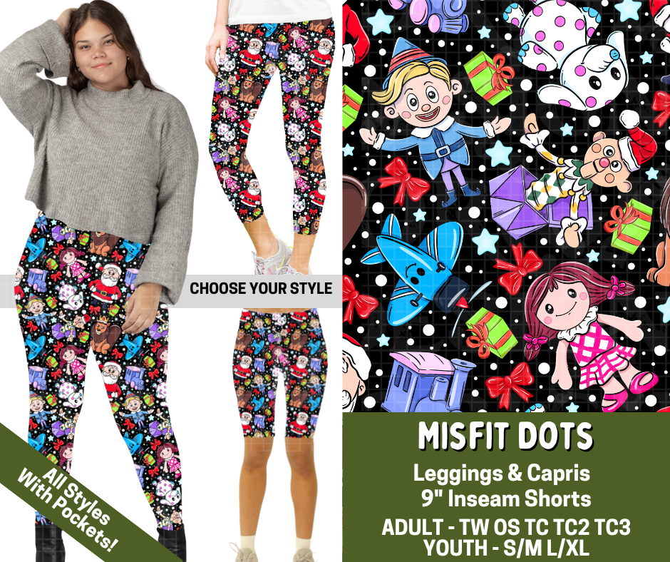 Preorder! Closes 7/15. ETA Nov. Misfit Dots Combo Legging Lengths