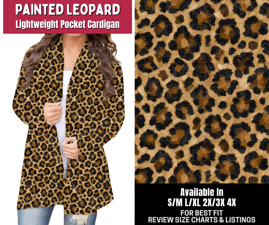 Preorder! Closes 10/14. ETA Jan. Painted Leopard Pocket Cardigan