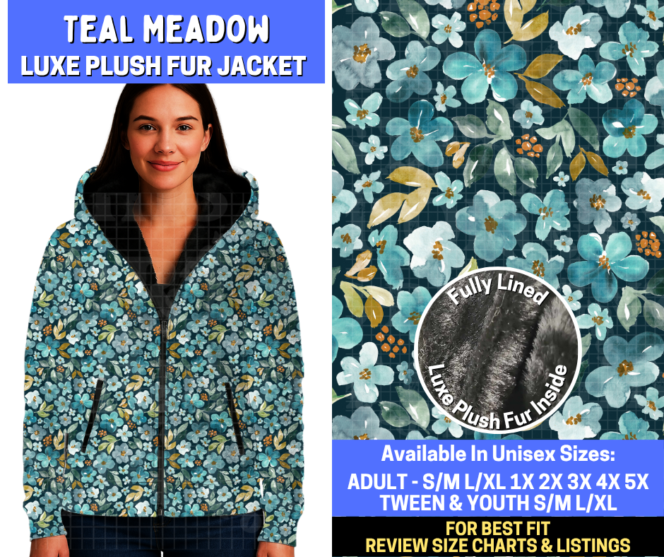 Preorder! Closes 10/29. ETA Jan. Teal Meadow Luxe Fur Jacket
