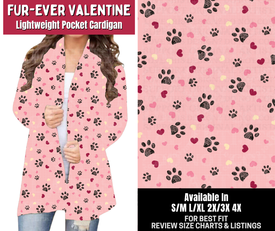 Preorder! Closes 10/14. ETA Jan. Fur-Ever Valentine Pocket Cardigan