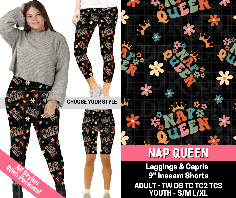 Preorder! Closes 5/28. ETA Aug. Nap Queen Combo Legging Lengths