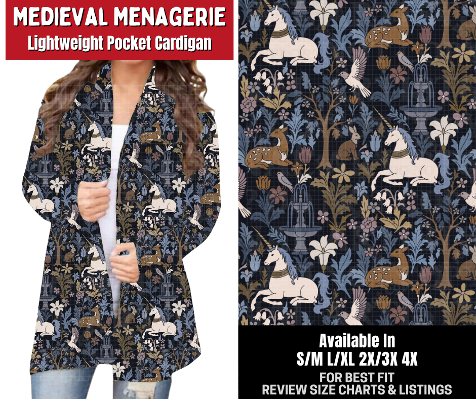 Preorder! Closes 10/26. ETA Jan. Medieval Menagerie Pocket Cardigan