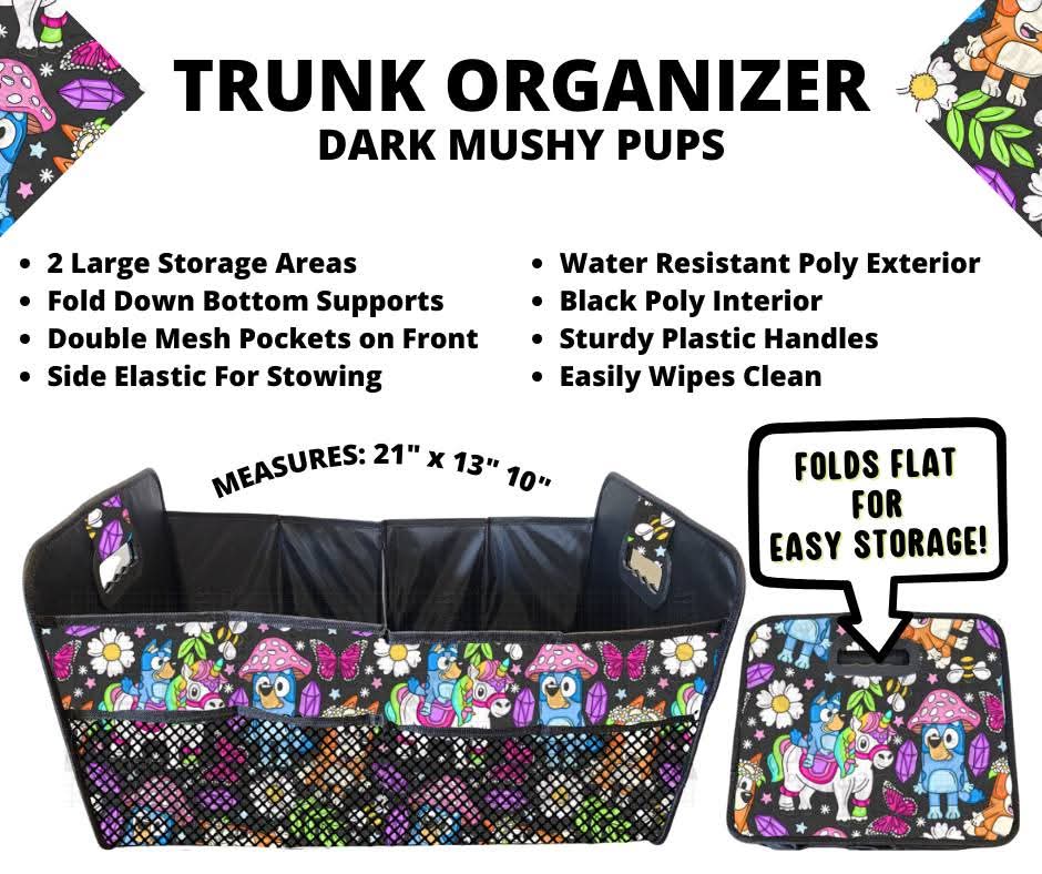Dark Mushy Pups Trunk Organizer