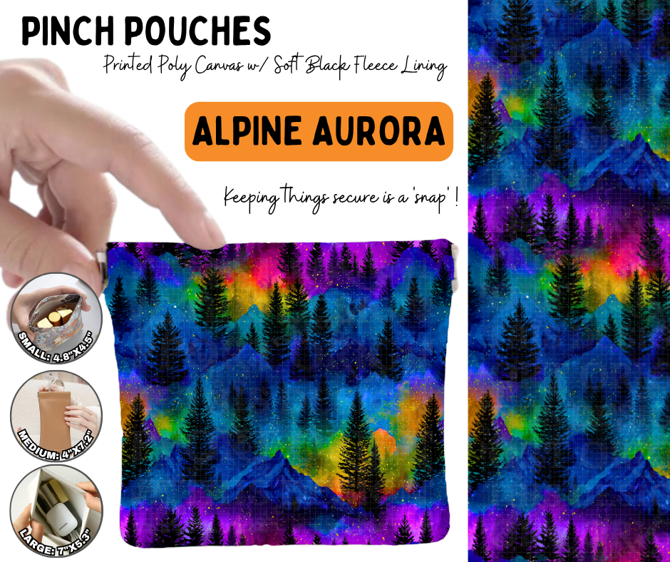 Preorder! Closes 6/17. ETA Sept. Alpine Aurora Pinch Pouches in 3 Sizes