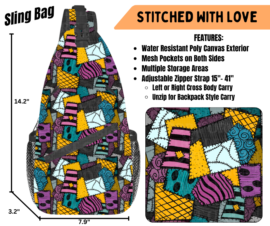 Preorder! Closes 6/22. ETA Sept. Stitched With Love Sling Bag