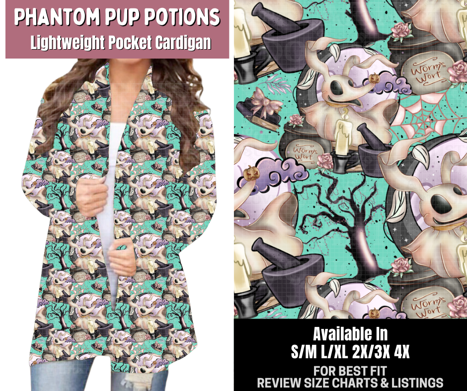 Preorder! Closes 6/4. ETA Sept. Phantom Pup Potions Pocket Cardigan