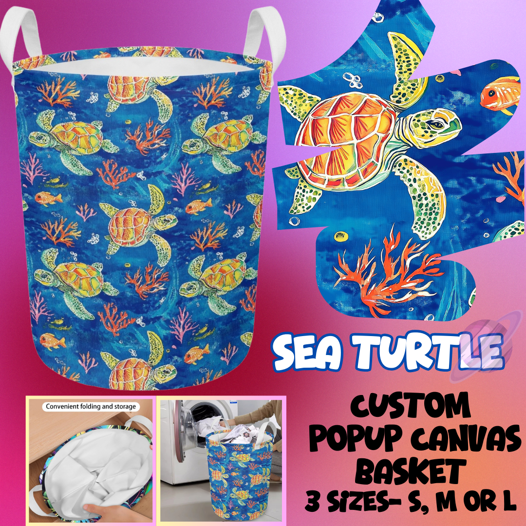 SEA TURTLE- STORAGE BASKETS 6- PREORDER CLOSING 5/4