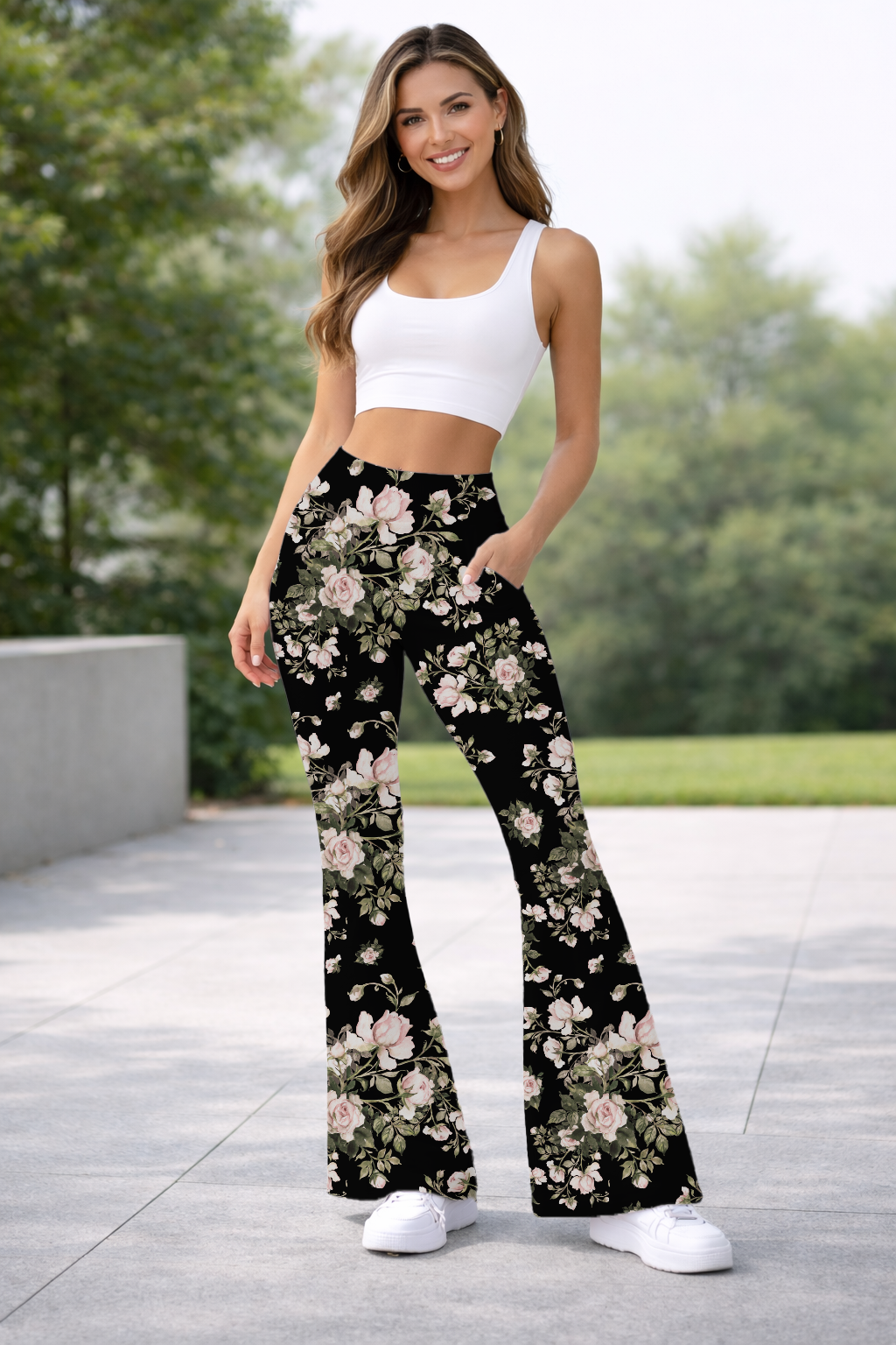 VINTAGE FLORAL-YOGA FLARE 7 RUN- CLOSING 4/22