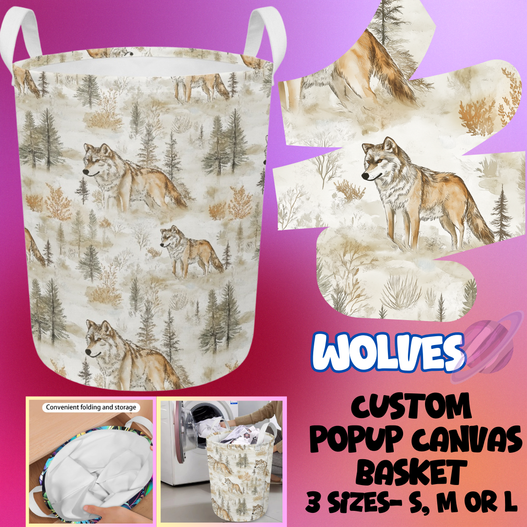 WOLVES- STORAGE BASKETS 6- PREORDER CLOSING 5/4
