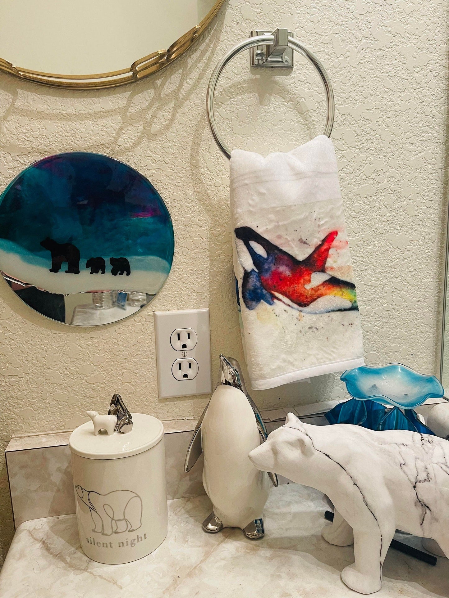 Orca (Killer Whale) Towel Watercolor