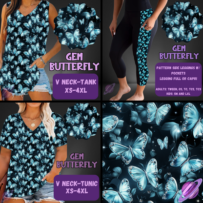 GEM BUTTERFLY-PATTERN PANEL OUTFIT RUN-SOFT CLOSE 7/10 HARD CLOSE 7/12