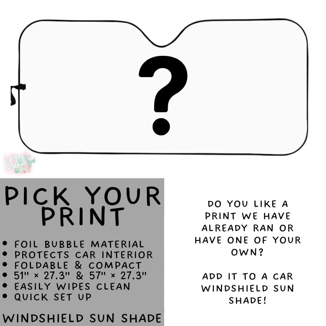 Batch #581 - PYP Football - Closes 9/4 - ETA Early Nov - Pick Your Print Windshield Sun Shade