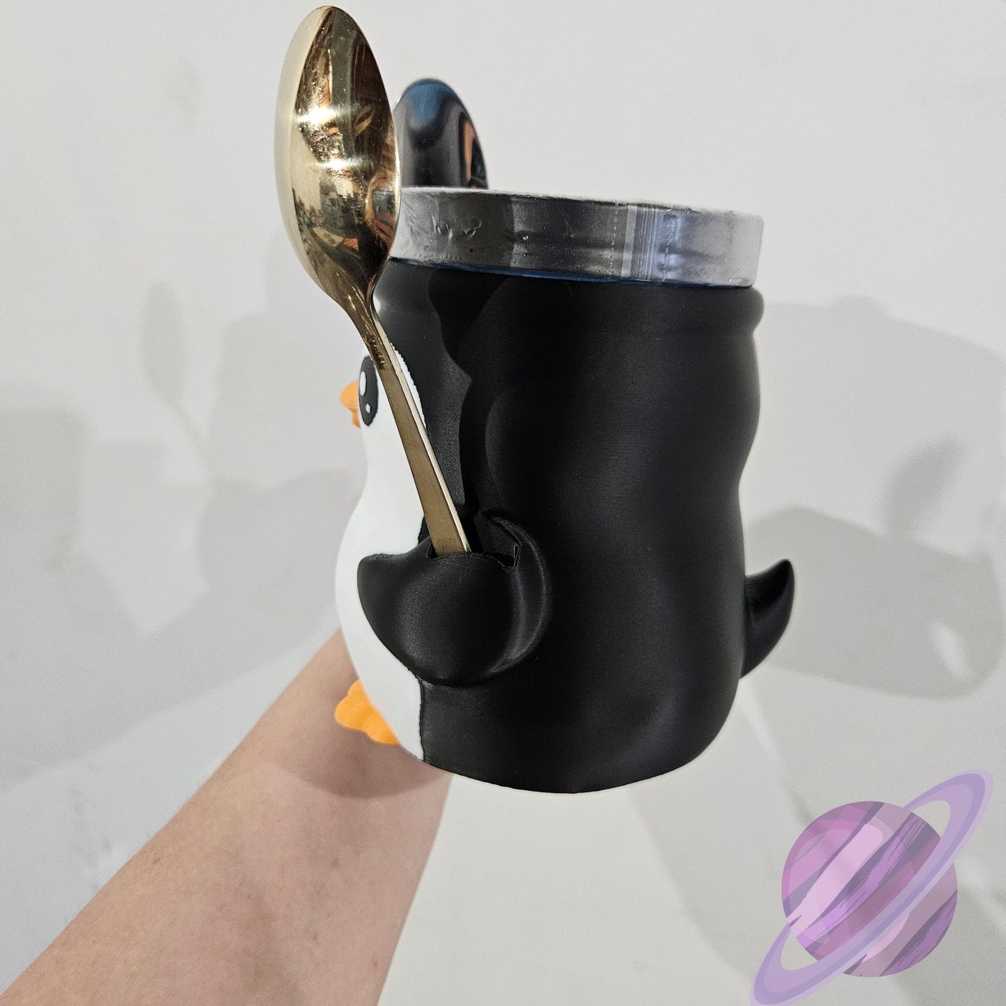 PEBBLE THE PENGUIN- 3D PRINTED ICE CREAM PINT HOLDER