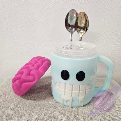 BRAIN FREEZE- 3D PRINTED ICE CREAM PINT HOLDER