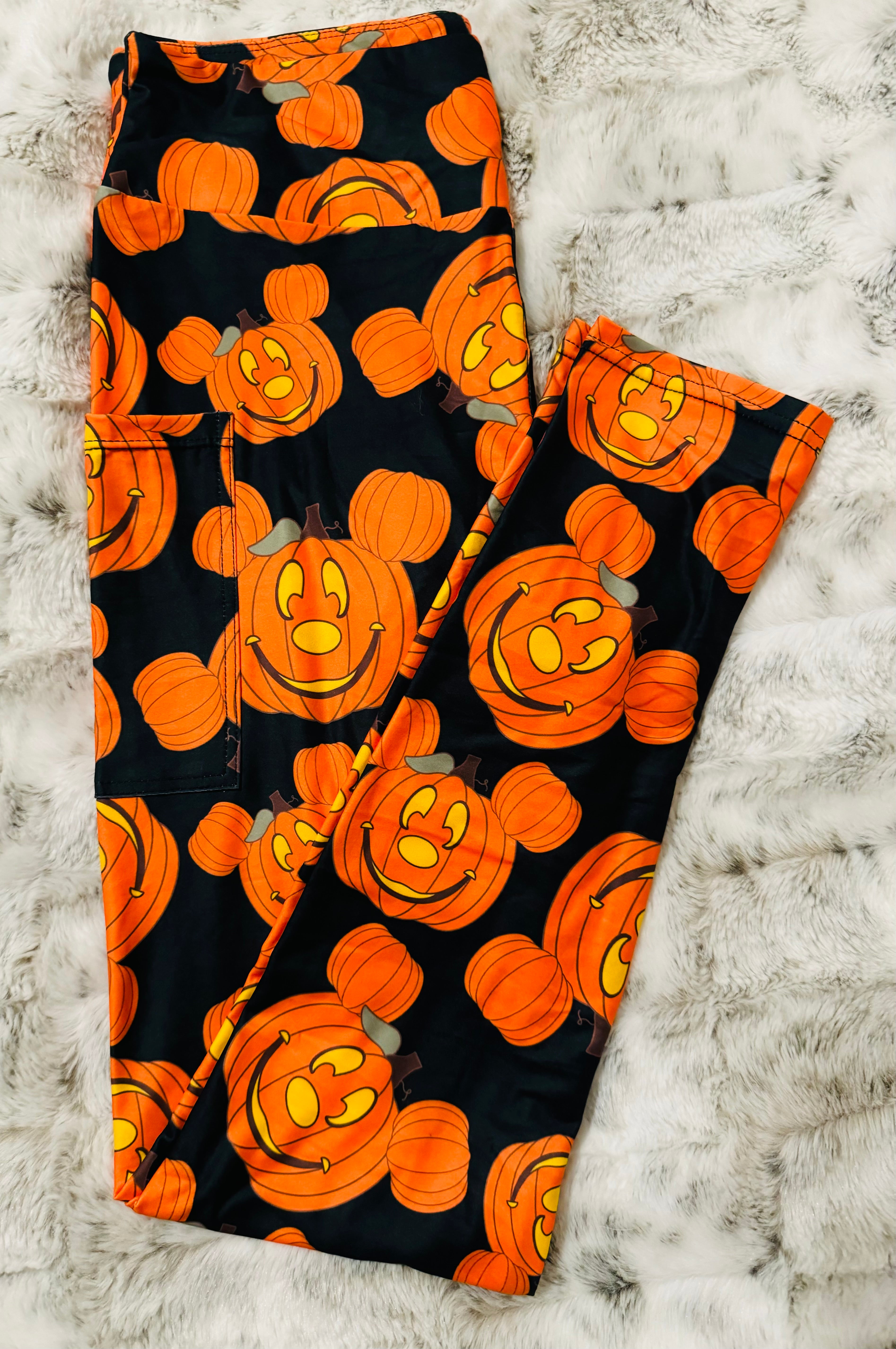 Pumpkin Mouse Leggings with Pockets