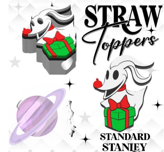 GHOST DOG- 3D PRINTED STRAW CHARM