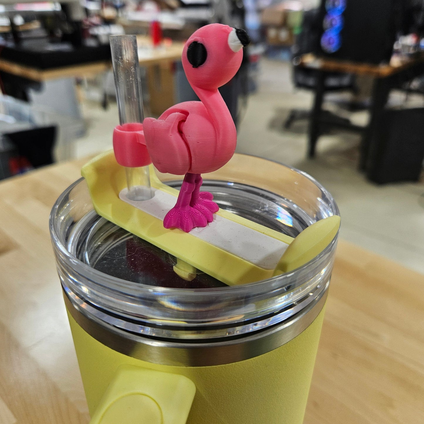 PINK FLAMINGO-3D PRINTED STRAW BUDDY