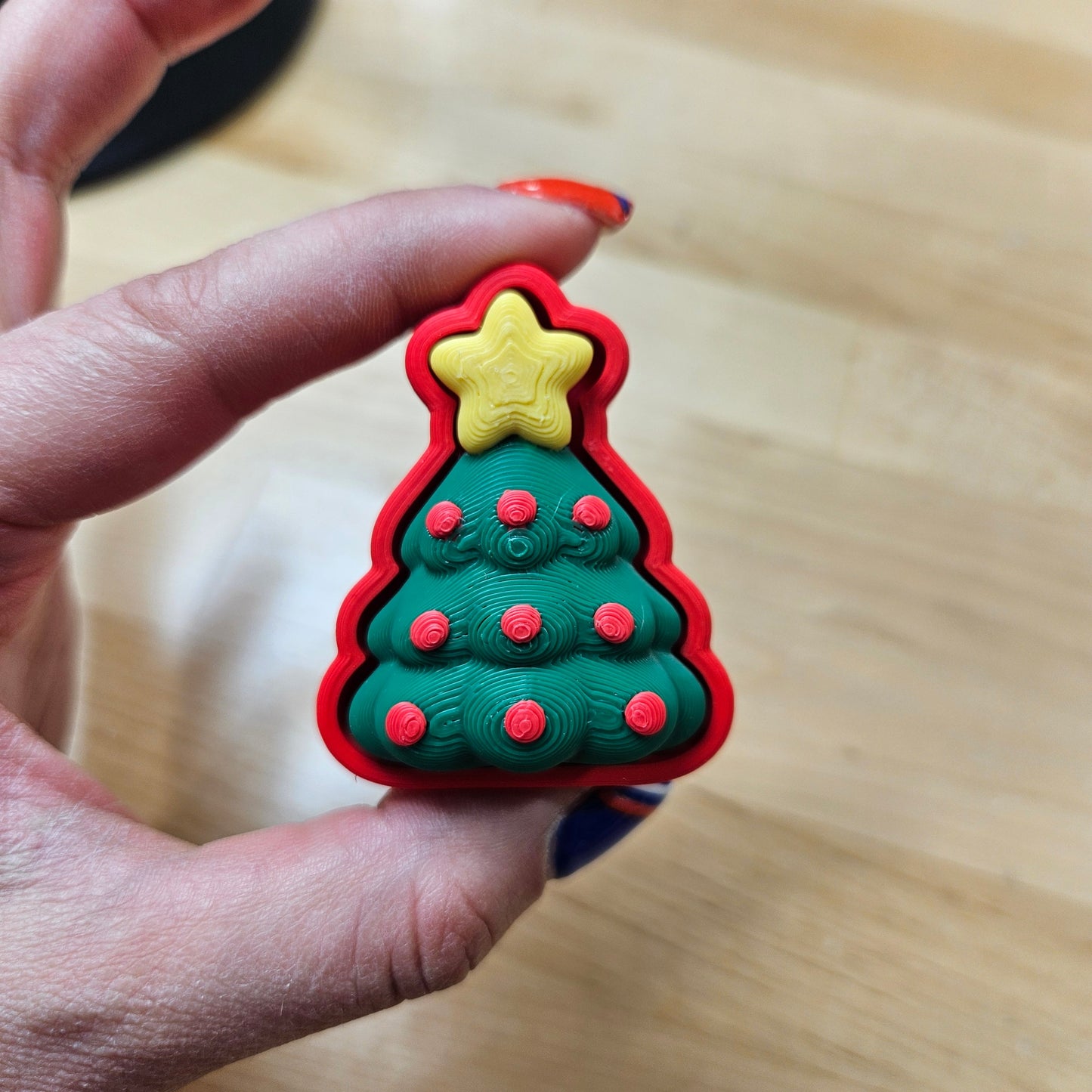 6 PACK- 3D PRINTED HOLIDAY CLICKER FIDGETS