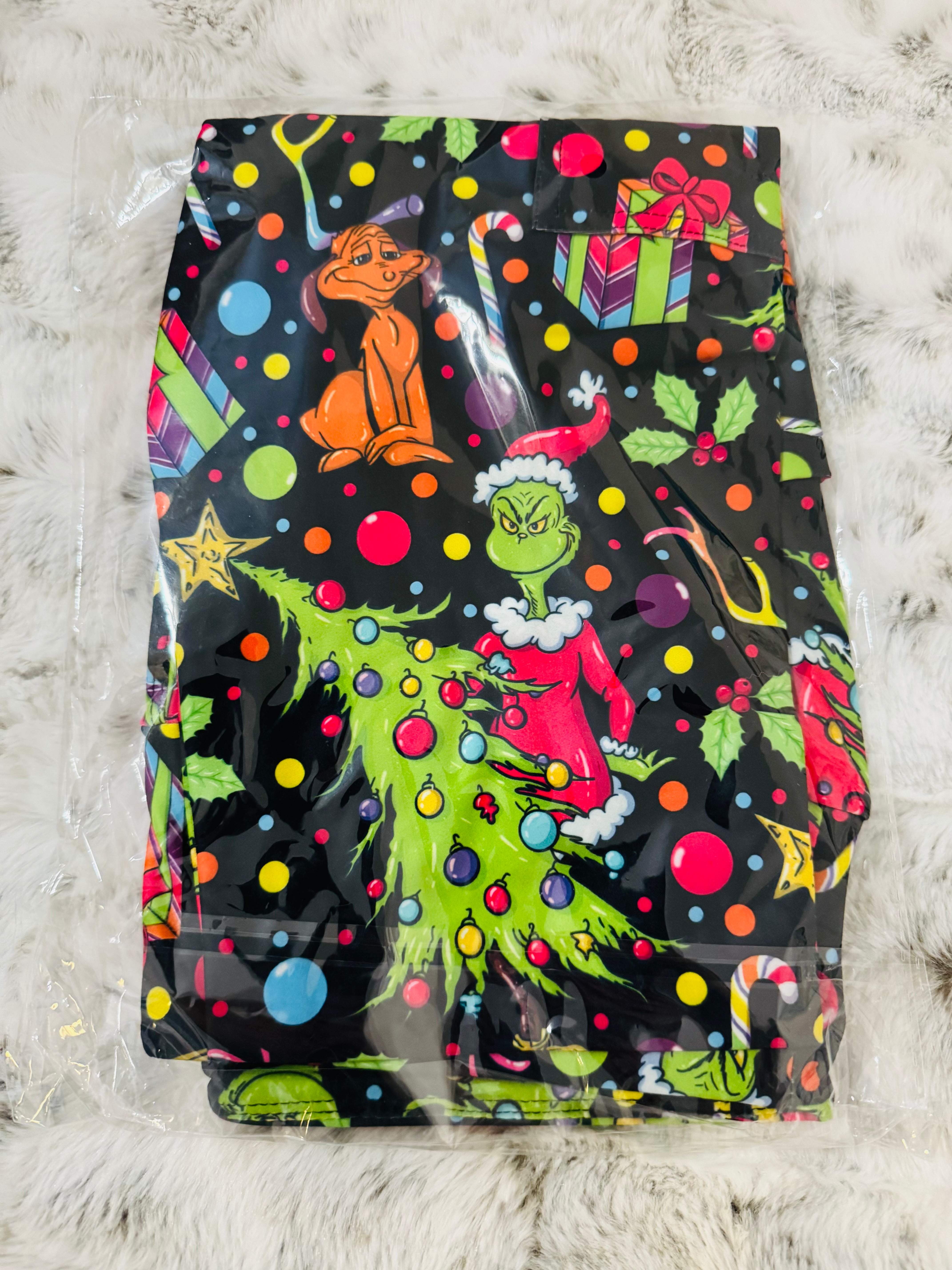 Colorful Grinch Full Length Leggings With Pockets