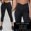 BATCH 66- CROSS WAIST BLACK POCKET LEGGINGS/CAPRI