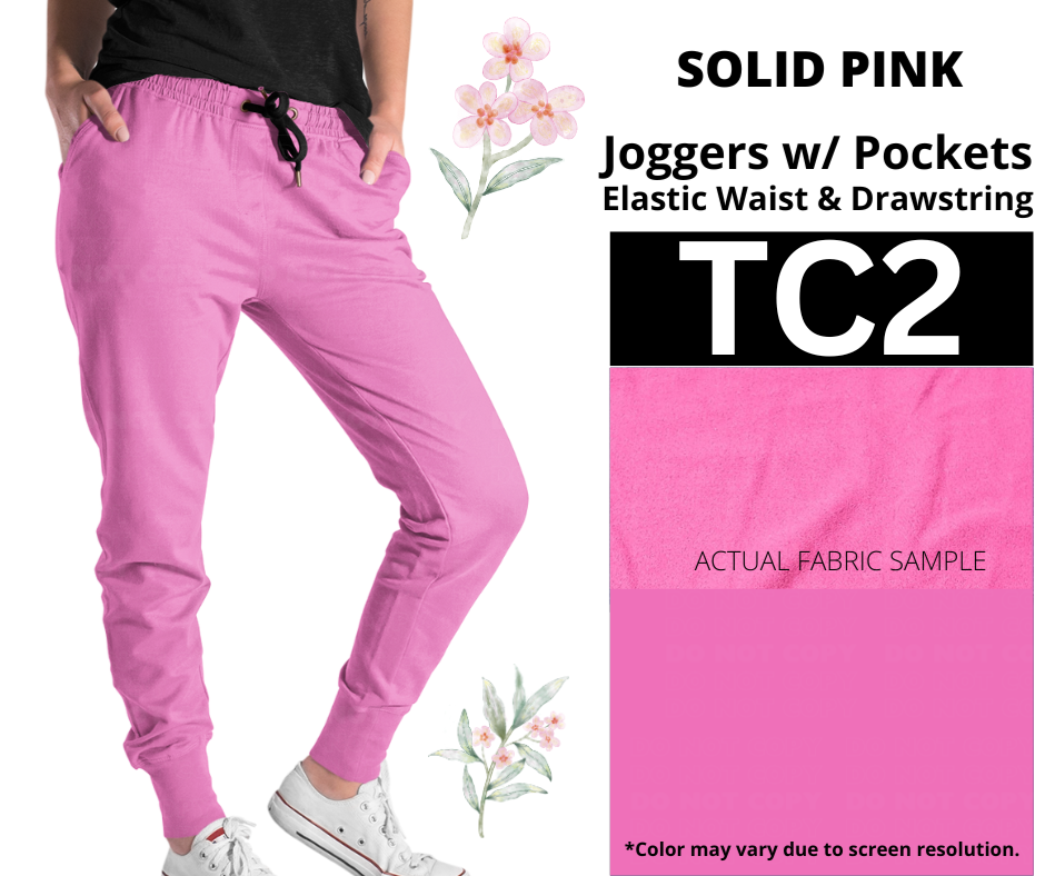Solid Pink Joggers