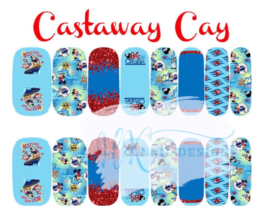 Castaway Cay Nail Wraps