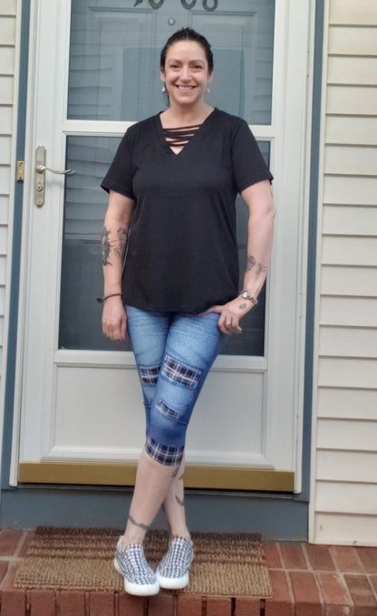 PINK BLUE TD-FAUX JEAN LEGGING-PREORDER CLOSING 12/2