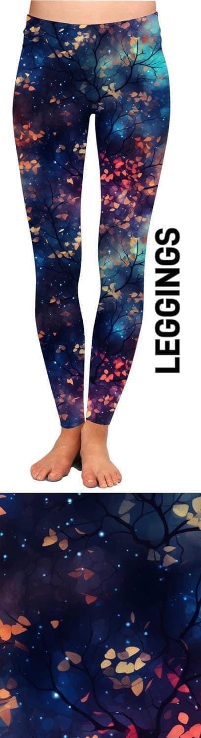 Fall Leaves Full Length Leggings With Pockets