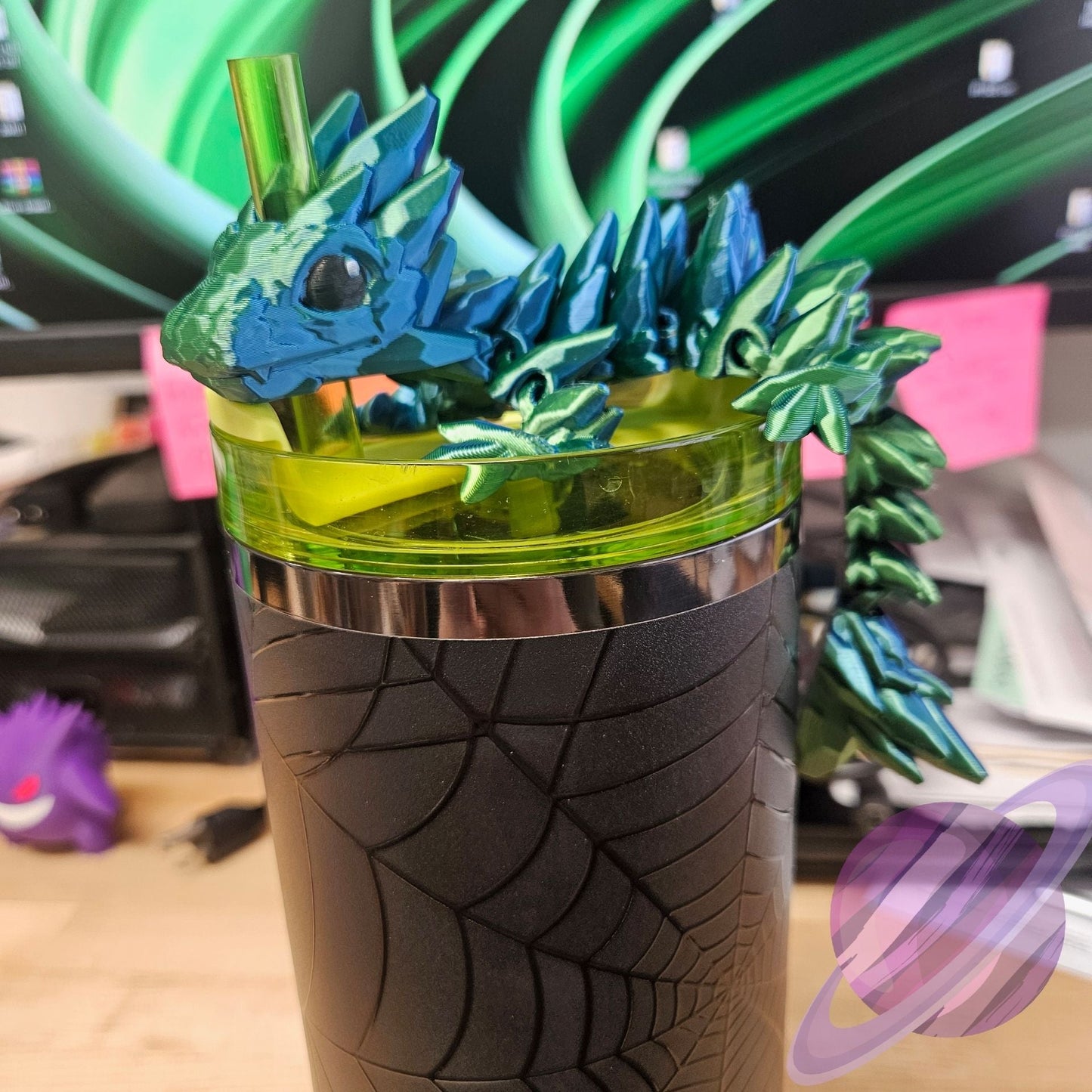 GEMSTONE DRAGON-3D PRINTED STRAW BUDDY