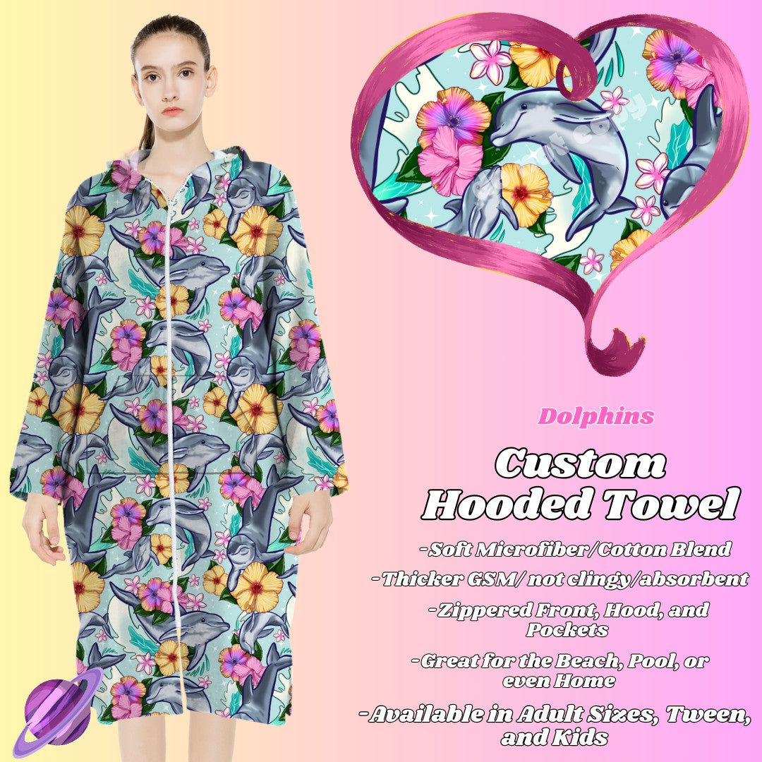 DOLPHINS- HOODED TOWEL