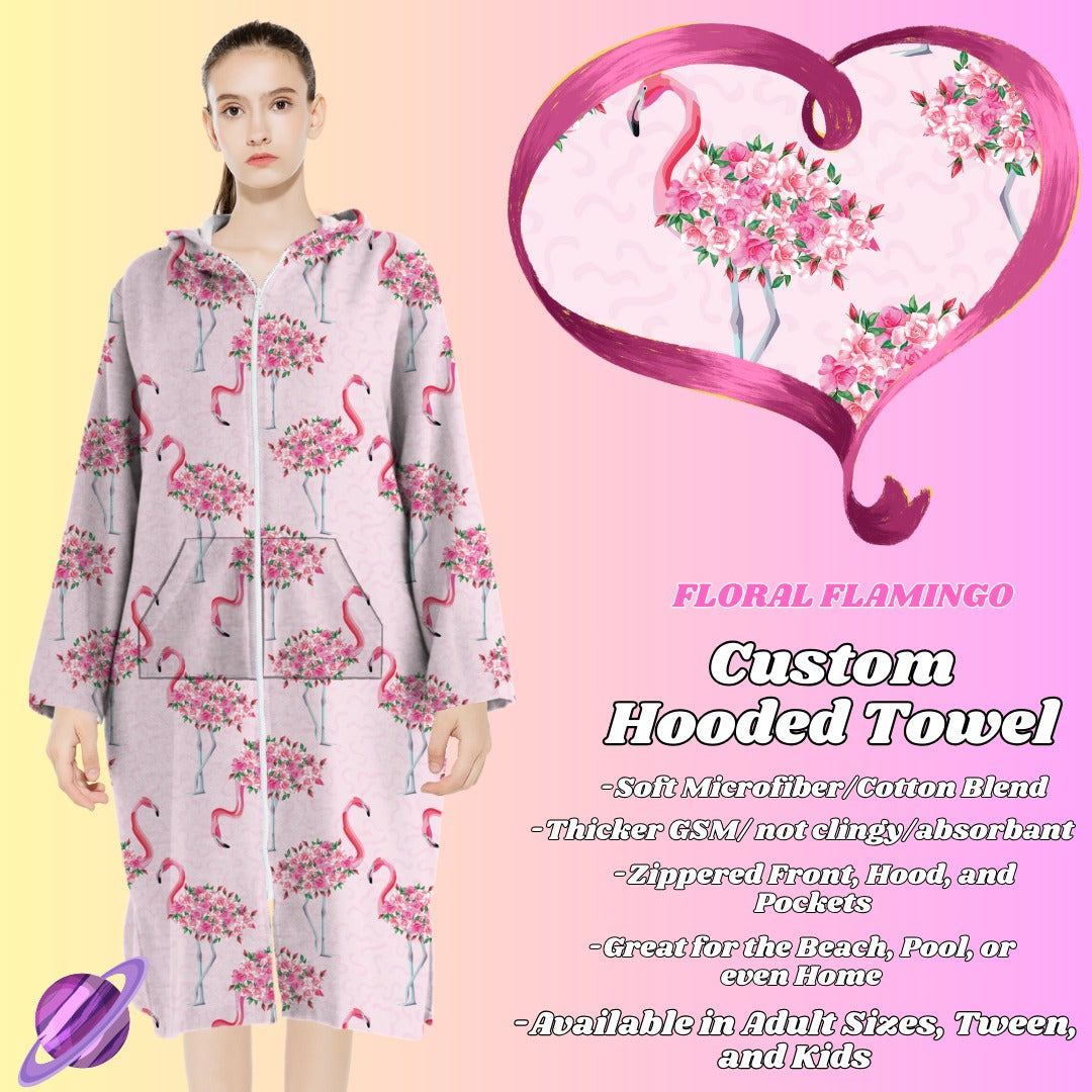 FLAMINGO- HOODED TOWEL