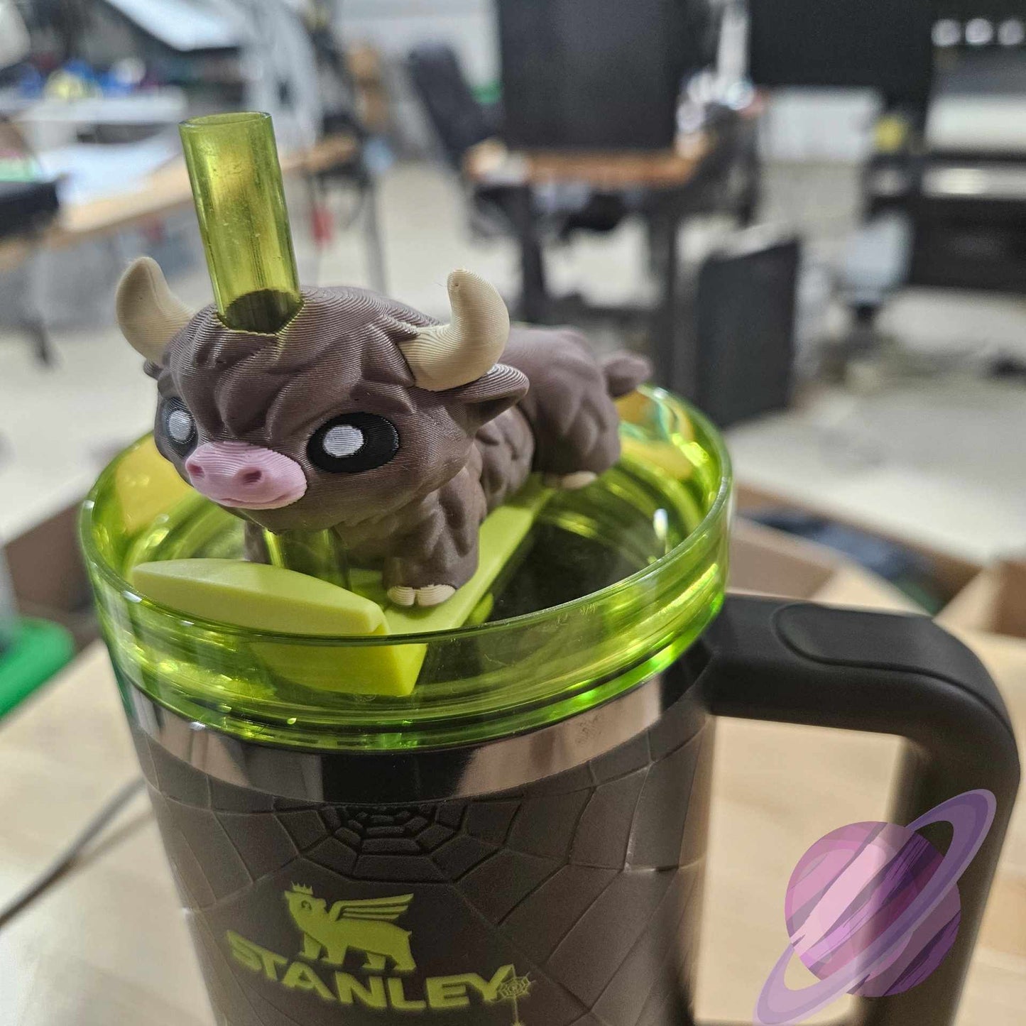 HIGHLAND COW-3D PRINTED STRAW BUDDY