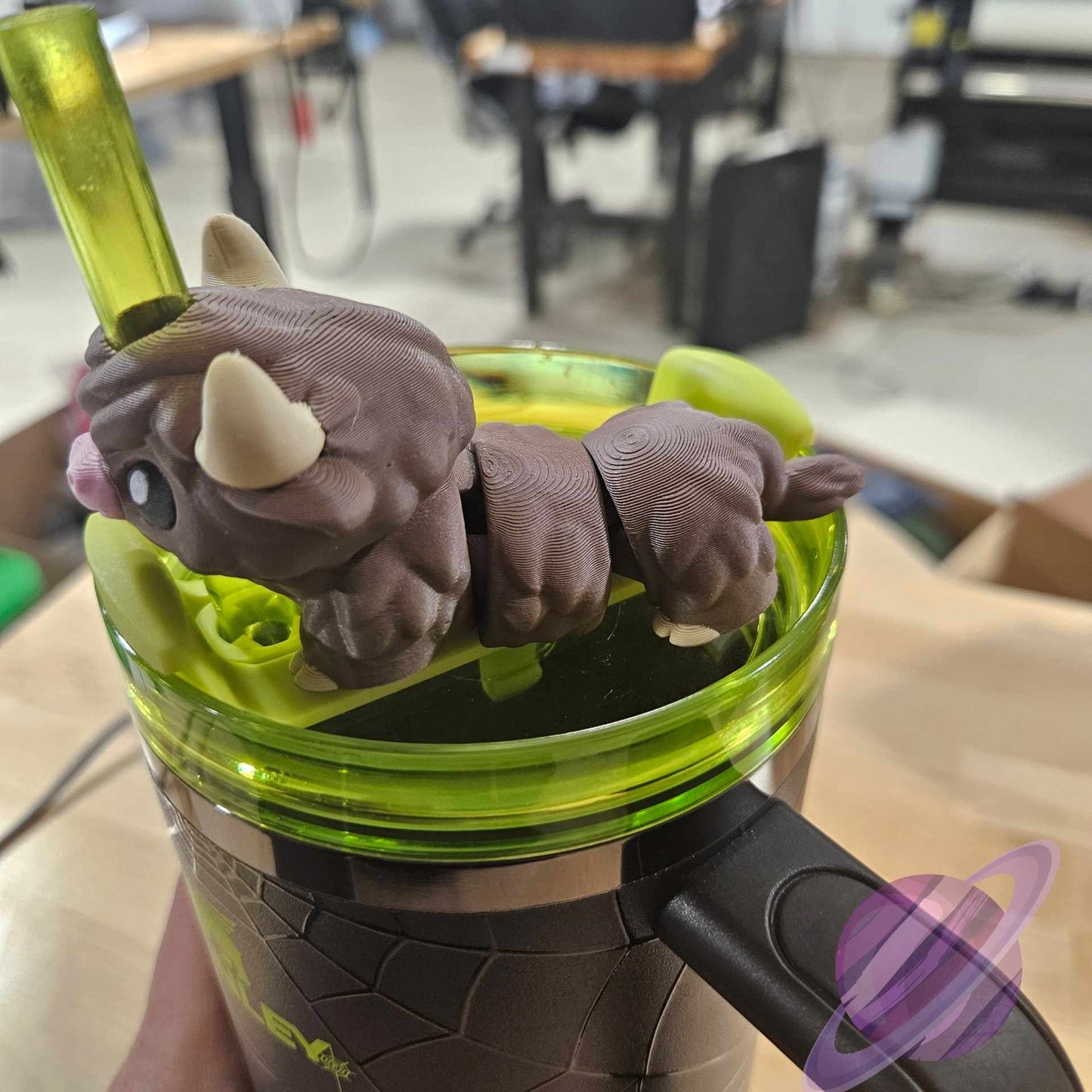 FURRY COW STRAW BUDDY