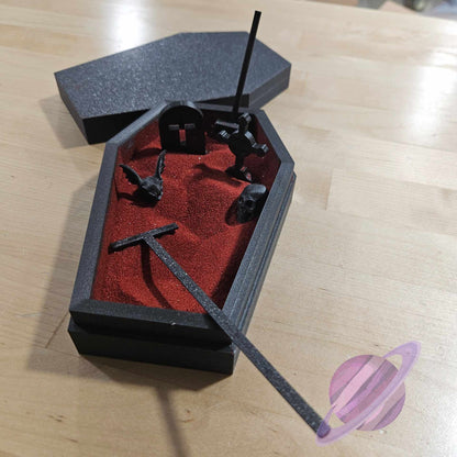 3D PRINTED SPOOKY COFFIN ZEN GARDEN
